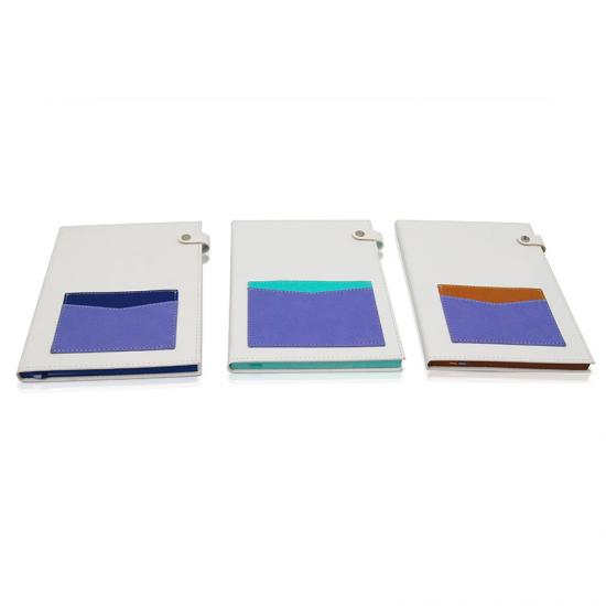 A5 case binding pocket stitched PU notebook