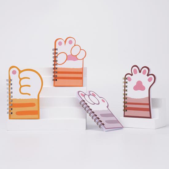 Cat claw shape design wire-o binding notebook