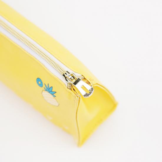 Yellow PU pencil case